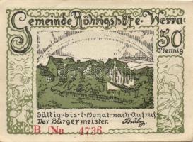 Német Birodalom / Weimari Köztársaság / Röhrigshöfe a. Werra DN 50Pf (6x) 6 klf db, teljes sor T:I-