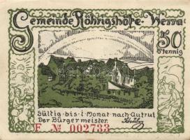 Német Birodalom / Weimari Köztársaság / Röhrigshöfe a. Werra DN 50Pf (6x) 6 klf db, teljes sor T:I-