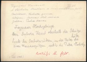 cca 1910 Fogarasi-havasok, Erdélyi Mór felvétele, hátulján feliratozva, 11,5×16 cm / cca 1910 The Ma...