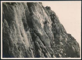 cca 1910 Brassó környéki hegyek, Királykő, Erdélyi Mór (1866-1934) felvétele, hátulján feliratozva, 11,5×16 cm / Brasov (Kronstadt), mountains, vintage photo by Mór Erdélyi, 16×11,5 cm