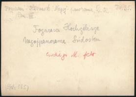 cca 1910 Fogarasi-havasok, Erdélyi Mór felvétele, hátulján feliratozva, 11,5×16 cm / cca 1910 The Ma...