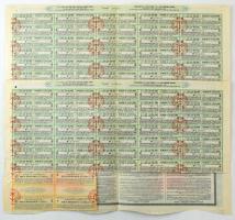 Törökország 1933. "7 1/2%-os Török Államadóssági kötvény, 1933, 3. sorozat" kötvény 500Fr-...