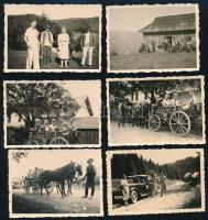 1938-1941 Szováta, Erdély, tájképek, családi képek15 db fotó, hátoldalon feliratozva, 8,5×6 cm