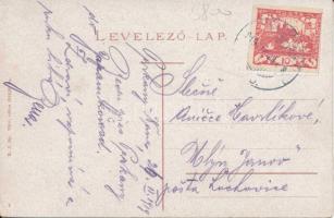 1919 Párkány, Stúrovo; Pályaudvar, vasútállomás, autóbusz, lovaskocsik / railway station, autobus, h...