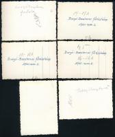 1940 Borgóbeszterce, fűrésztelep, 6 db fotó, 6×9 cm