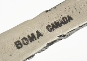 Doma Kanada indián totemoszlopot idéző nyelű díszkanál, jelzett, h: 14,5 cm