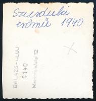 1940 Szurduk, erőmű, hátoldalon feliratozott fotó, felületén törésnyom, 6×6 cm / Surduc, Romania