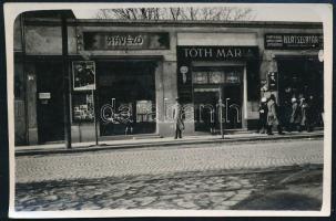 cca 1930 Budafok, Városház tér 15., fotó, 5,5×8 cm