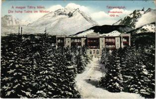 1911 Tátraszéplak, Tatranska Polianka, Westerheim (Magas-Tátra, Vysoké Tatry); a szanatórium télen / sanatorium in winter (EK)
