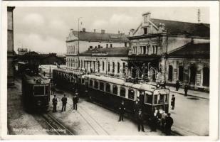 1937 Bohumín, Oderberg; Novy Bohumín / Neu-Oderberg / railway station, trams (EK)