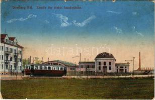 1916 Bohumín, Oderberg; Remise der elektr. Landesbahn / tramway, tram (Rb)