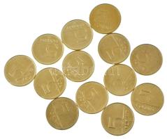 2021. 5Ft Cu-Ni-Zn "75 éves a Forint" (összesen 13db, ebből 4xklf) T:AU,XF