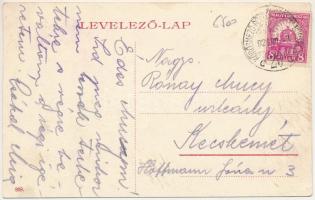 1926 Pilis, MÁV indóház, vasútállomás, gőzmozdony, vonat + "KŐRÖSMEZŐ-PÜSPÖKLADÁNY-BUDAPEST 20....