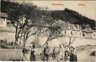 1912 Selmecbánya, Schemnitz, Banská Stiavnica; villatelep, utca. Joerges A. kiadása 165. / villas, street + &quot;P.-NÁNA-G.-BERZENCZE 88. SZ.&quot; vasúti mozgóposta