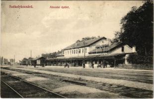 Székelykocsárd, Kocsárd, Lunca Muresului; vasútállomás. Adler fényirda 1911. / railway station (fl)