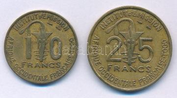 Togo 1957. 10Fr Al-bronz + 25Fr Al-bronz T:XF,VF Togo 1957. 10 Francs Al-Bronze + 25 Francs Al-Bronze C:XF,VF