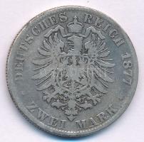 Német Államok / Szászország-Albertine 1877E 2M Ag "Albert" T:F patina
German States / Sax...