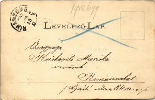 1903 Csetnek, Stítnik; vasútállomás, Fő utca télen, Vaskohó. Fogyasztási szövetkezet kiadása / railw...