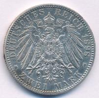 Német Államok / Poroszország 1898A 2M Ag "II. Vilmos" T:XF,VF patina, ph
German States / ...