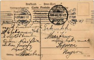 1908 Göteborg, Haga Kyrkogata / street, tram to Lilla Bommen, shop