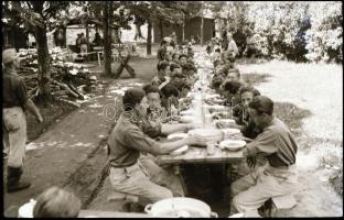 II. világháborús katonai negatívok, 7 db, 6×9 cm