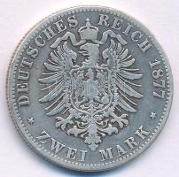 Német Államok / Poroszország 1877B 2M Ag "I. Vilmos" Hannover T:F patina
German States / ...