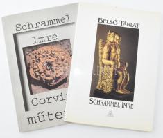 Belső Tárlat - Schrammel Imre. Bp., 1994, Kráter Műhely Egyesület. Gazdag képanyaggal illusztrálva. Kiadói papírkötés. + Schrammel Imre. Írta és a képeket vál.: Dvorszky Hedvig. Corvina Műterem. Bp., 1989, Corvina. Kiadói papírkötés, szétvált fűzéssel, a lapok kijárnak.