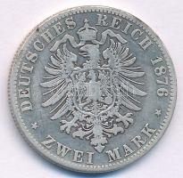 Német Államok / Poroszország 1876A 2M Ag "I. Vilmos" Berlin T:F patina
German States / Pr...