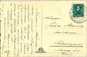 1937 Nagykanizsa, Trianoni Irredenta emlékmű + "NAGYKANIZSA-BUDAPEST" vasúti mozgóposta