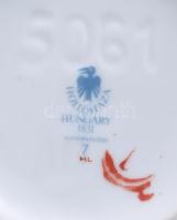 Hollóházi Scarbantia orange mintás váza. Jelzett, hibátlan, m: 18 cm