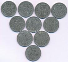 Ausztria 1894. 10h Ni (5x) + 1895. 10h Ni (5x) T:XF,VF
Austria 1894. 10 Heller Ni (5x) + 1895. 10 H...