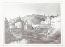 6 db pesti és budai látkép, XIX. sz. acélmetszetek után készült modern nyomatok, mindegyik üvegezett...