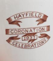 1937, VI. György brit király koronázása emlékcsésze aljjal. George Warrilow & Sons gyár, a királ...