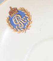 1937, VI. György brit király koronázása emlékcsésze aljjal. George Warrilow & Sons gyár, a királ...