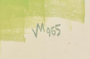 Varga Mátyás (1910-2002): Piros virág, 1965. Olaj, karton, jelezve jobbra lent, 70×50 cm