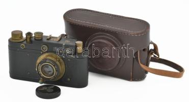 Leica III. Waffen SS. fényképezőgép Zorkij replika. Jó állapotban, bőr tokkal