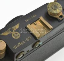 Leica III. Waffen SS. fényképezőgép Zorkij replika. Jó állapotban, bőr tokkal
