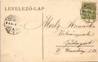 1906 Miskolc, Városház tér, Glückszmán Emánuel üzlete. Montázs