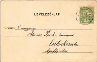 1903 Hortobágy, Délibábok hazája. Telegdy K. Lajos utóda kiadása, Haranghy felvétele