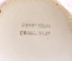 2 darab antik hasas bögre, cseh, Drasche, kopással, repedésvonallal, m: 8,5-10 cm