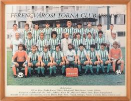 A Ferencvárosi Torna Club FTC 1986/87-es idény csapat nagy tabló képe 65x55 cm Keretben