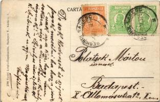 1925 Szászrégen, Reghin; Evangélikus templom. Vasúti levelezőlapárusítás 2398. / Lutheran church (r)