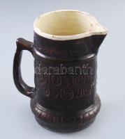 Dunántúl, cca 1900, Kancsó. Jelzés nélkül, mázkopással, m: 19,5 cm