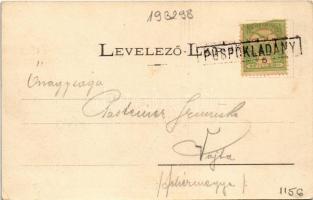 1904 Püspökladány, vasútállomás, előcsarnok. Fénynyomat Divald műintézetéből (EK)