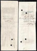 1878 Nagykőrös 1 és 2ft díjjegyes váltók