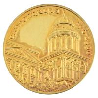 Bognár György (1944-) 1996. "II. János Pál pápa látogatása Pannonhalmán" aranyozott fém em...