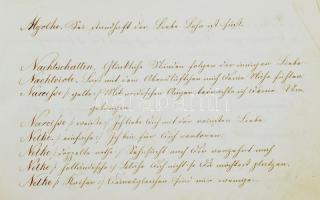 cca 1880-1910 "Album für Damen", kézzel írt, német nyelvű album/füzet, szerelmes, erotikus...