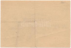 1946. 10.000AP nem kamatozó Pénztárjegy "Másra át nem ruházható" felülbélyegzés, sorszám, ...