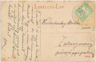 Perjámos, Periam; Kossuth Lajos utca, templom. W.L. 1327. / street, church (r)