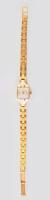 Arany (Au) 14K Ancre Watch női óra, jelzett, FÉM szíjjal és kapoccsal, h: 17 cm, bruttó: 20,7 g
